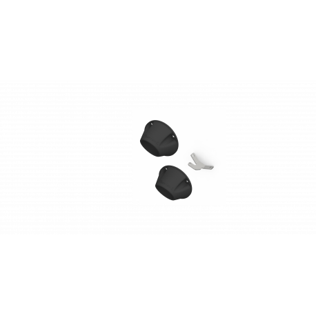 4" Black Dual Billet Tip Kit with Bracket